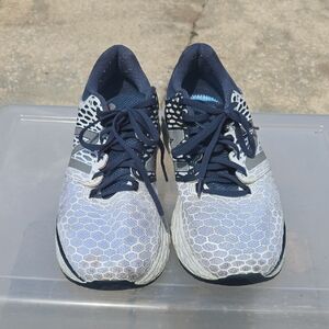 New Balance Men's Navy and Light Blue Hex Mesh Running Sneakers